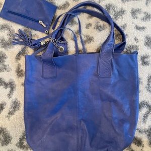 Nardelli Blue Leather Bag